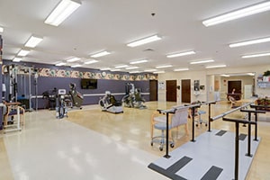 The rehab gym at Three Meadows