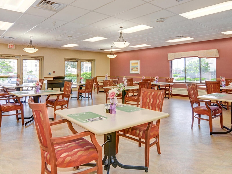 The dining room at Three Meadows