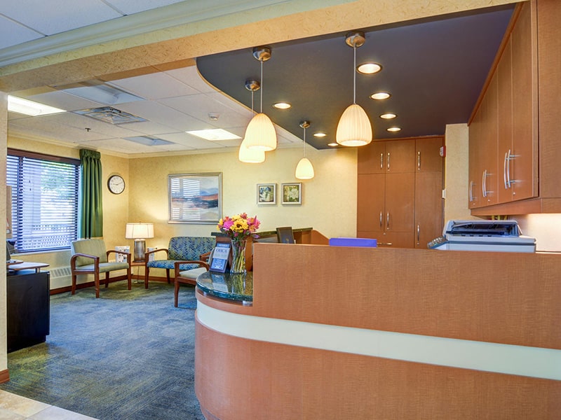 The lobby of Three Meadows